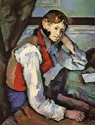 Paul Cezanne The Boy in the Red Waistcoat Sweden oil painting reproduction